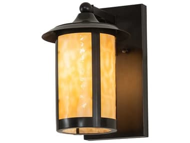 Meyda Fulton 1-Light Craftsman Brown Outdoor Wall Light MY271621