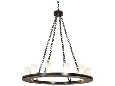 Meyda Loxley 12-Light Timeless Bronze Black Round Chandelier MY272421