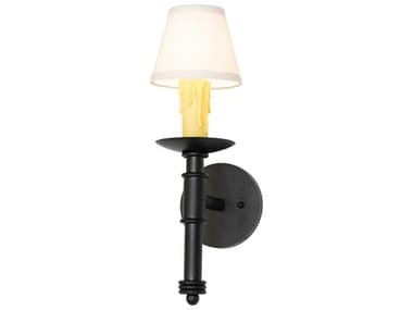 Meyda Amada 1-Light Textured Black Traditional Wall Sconce MY272640