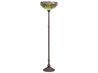 Meyda Tiffany Hanginghead Dragonfly Stained Glass Floor Lamp MY272748