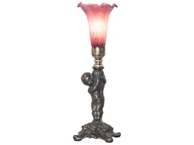 Meyda Tiffany Pond Lily Lavender Glass Table Lamp MY273021