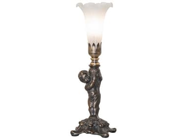 Meyda Tiffany Pond Lily White Glass Table Lamp MY273026