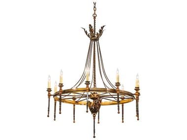 Meyda Amaury 10-Light Light Burnished Transparent Gold Traditional Chandelier MY273134