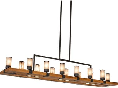 Meyda Grand Terrace 14-Light Oil Rubbed Bronze English Chestnut Island Pendant MY273230
