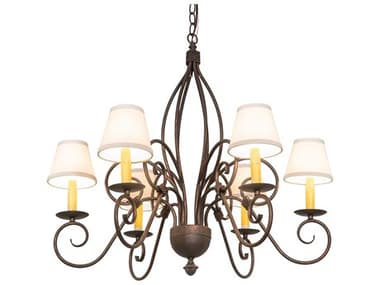 Meyda Squire 6-Light Gilded Tobacco Brown Traditional Chandelier MY273534