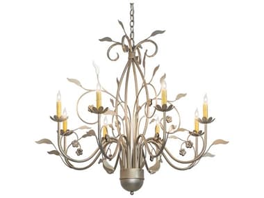 Meyda Bordeaux 8-Light Satin Titanium Gold Traditional Chandelier MY273536