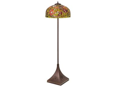 Meyda Tiffany Poppy Mahogany Bronze Floor Lamp MY273777