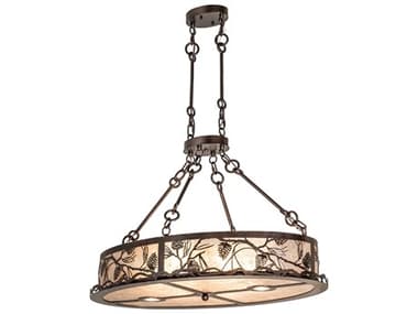 Meyda Winter Pine 8-Light Copper Vein Traditional Pendant MY273841