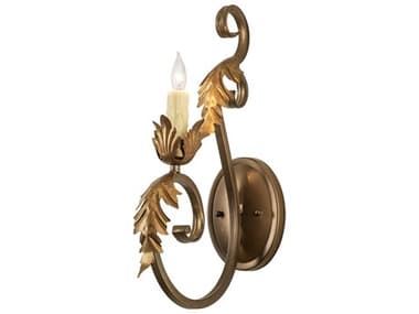 Meyda Josephine 1-Light Black Hills Gold Aztec Traditional Wall Sconce MY273864