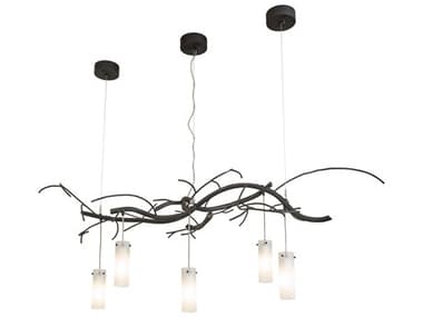 Meyda Winter Solstice 5-Light Costello Black Island Pendant MY273962