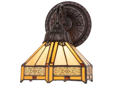 Meyda Peaches 1-Light Bronze Traditional Wall Sconce MY274148