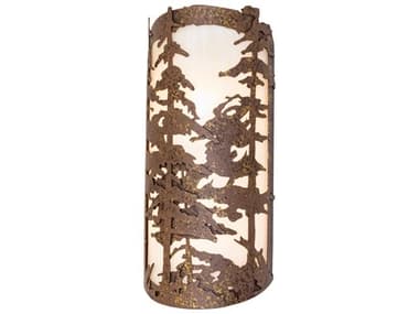 Meyda Tall Pines 2-Light Pompeii Gold Wall Sconce MY274297