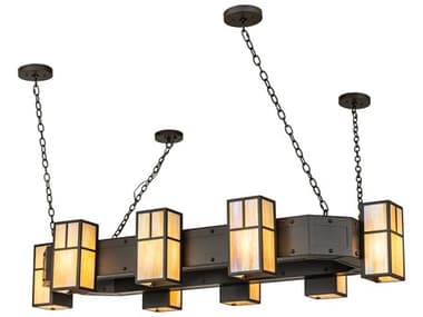 Meyda Hyde Park 8-Light Oil Rubbed Bronze Traditional Island Pendant MY274697