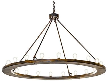 Meyda Loxley 20-Light Antique Black Round Chandelier MY274857