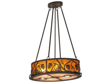 Meyda Pinecone 8-Light Oil Rubbed Bronze Pendant MY275042