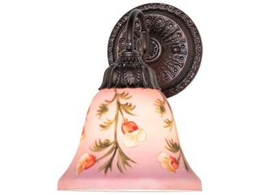 Meyda Bell Flower 1-Light Bronze Traditional Wall Sconce MY275567