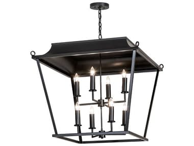 Meyda Bastille 8-Light Solar Black Chandelier MY275798