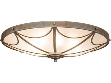 Meyda Carousel 8-Light Antique Silver Semi Flush Mount MY276209