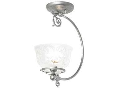 Meyda Revival Gas & Electric 1-Light Light Sandstone Semi Flush Mount MY276525