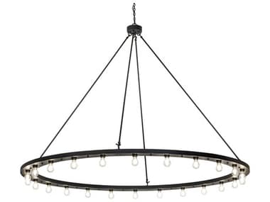 Meyda Loxley 24-Light Solar Black Round Chandelier MY276590