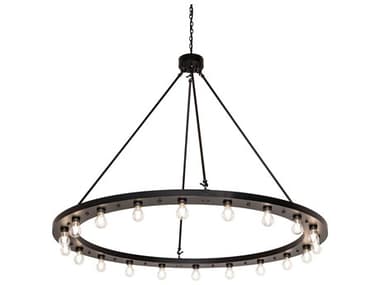 Meyda Loxley 20-Light Solar Black Round Chandelier MY276592