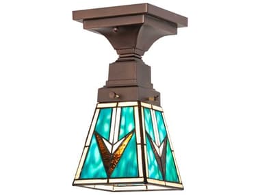 Meyda Valencia 1-Light Bronze Traditional Flush Mount MY276950