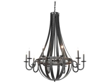 Meyda Barrel Stave Metallo 10-Light Wrought Iron Chandelier MY277745