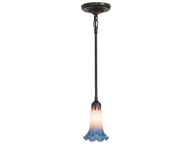 Meyda Tiffany Pond Lily 1-Light Bronze Traditional Mini Pendant MY278286