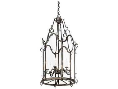 Meyda Dubrek 6-Light Blackened Steel Chandelier MY278772
