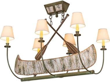 Meyda Canoe 6-Light Tarnished Copper Chandelier MY278799