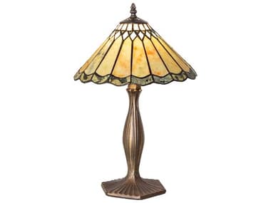 Meyda Carousel 1-Light Mahogany Bronze Table Lamp MY278895