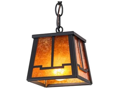 Meyda Valley View 1-Light Flat Black Mini Pendant MY279482