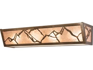 Meyda Mountains 4-Light Antique Copper Vanity Light MY281033