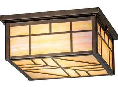 Meyda Santa Fe 2-Light Antique Copper Flush Mount MY281034