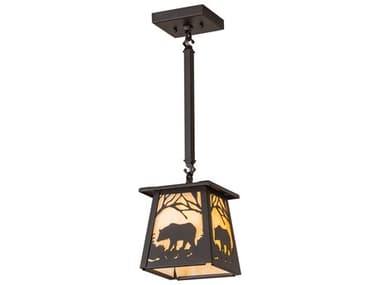 Meyda Bear At Dawn 1-Light Oil Rubbed Bronze Mini Pendant MY282329
