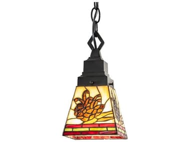 Meyda Pinecone 1-Light Mahogany Bronze Mini Pendant MY282518