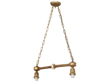 Meyda Victorian 2-Light Brass Powder Coat Island Pendant MY282891