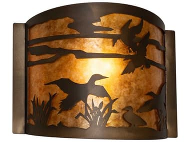 Meyda Ducks In Flight 1-Light Antique Copper Wall Sconce MY283136