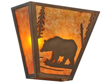Meyda Bear Creek 2-Light Antique Copper Wall Sconce MY284475