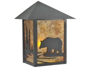 Meyda Bear Creek 1-Light Craftsman Brown Wall Sconce MY284481