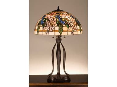 Meyda Lilac Stained Glass Buffet Lamp MY31197
