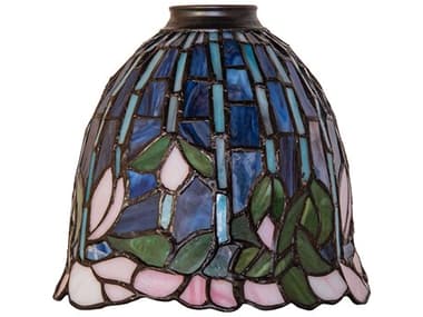 Meyda Flowering Lotus Leafy Green Pink Shade MY77849