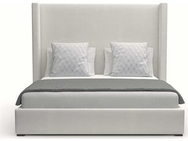 Nativa Interiors Aylet Off White / Cognac Panel Bed NAIBEDAYLETPLMIDPFWHITE