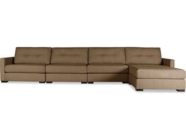 Nativa Interiors Chester Buttoned 5 - Pieces " Wide Fabric Upholstered Sectional Sofa with Ottoman NAISECCHSTBTNUL25PC