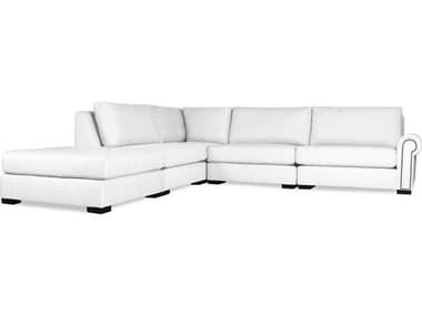 Nativa Interiors Sylviane Fabric 5 - Pieces Modular Sectional Sofa with Ottoman NAISECSYLVAR15PCPFWHITE