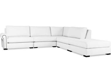 Nativa Interiors Sylviane Fabric 5 - Pieces Modular Sectional Sofa with Ottoman NAISECSYLVAR25PCPFWHITE