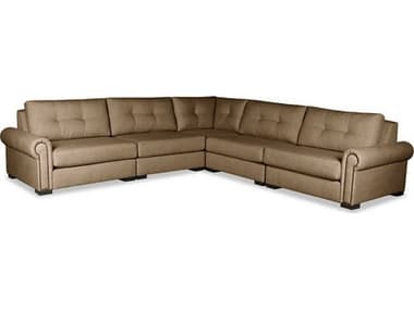 Nativa Interiors Sylviane Buttoned Fabric 5 - Pieces Modular Sectional Sofa NAISECSYLVBTNAR65PCPFBROWN