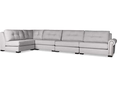 Nativa Interiors Sylviane Buttoned Fabric 5 - Pieces Modular Sectional Sofa NAISECSYLVBTNUL35PCPFGREY