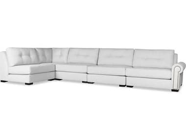 Nativa Interiors Sylviane Buttoned Fabric 5 - Pieces Modular Sectional Sofa NAISECSYLVBTNUL35PCPFWHITE