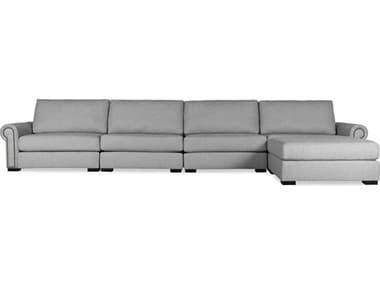 Nativa Interiors Sylviane Fabric 5 - Pieces Modular Sectional Sofa with Ottoman NAISECSYLVUL25PCPFGREY